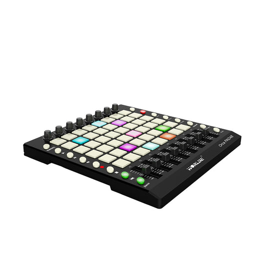 PAD48 Portable USB MIDI Drum Pad Controller 48 RGB Backlit Pads 8 Knobs 16 Buttons 8 Sliders DC USB Power Supply