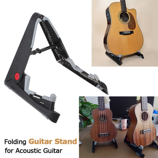Portable Folding Tripod Guitar Stand String Instruments Holder for Acoustic Electronic Guitar Bass Ukulele Violin Cello