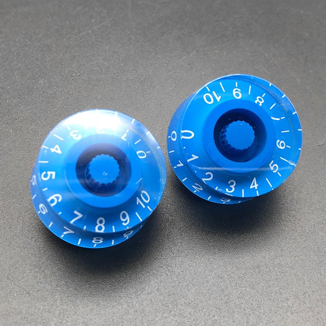 4pcs Colorful Top Hat Speed Control Plastic Material Transparent hand guitar knobs For Electric Guitar