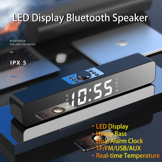 LED Soundbar TV Parlantes Bluetooth Speakers Home Theater Sound Bar FM Radio Altavoces Ordenador Alarm Clock Wireless Subwoofer