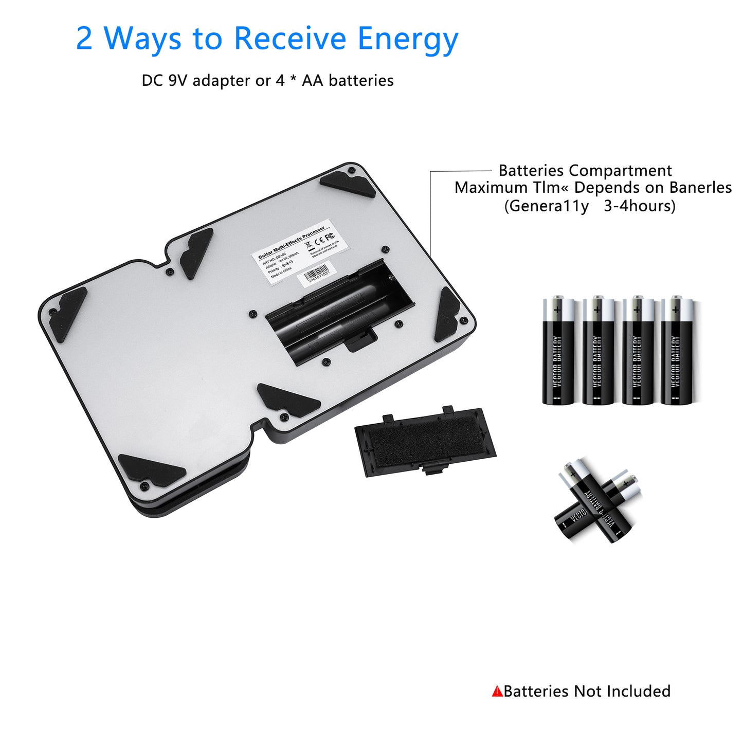MOOER GE100 Guitar Pedal Multi-effects Processor Effect Pedal with Loop Recording Max Time 180s 8 effect modules 40 Drum rhythms