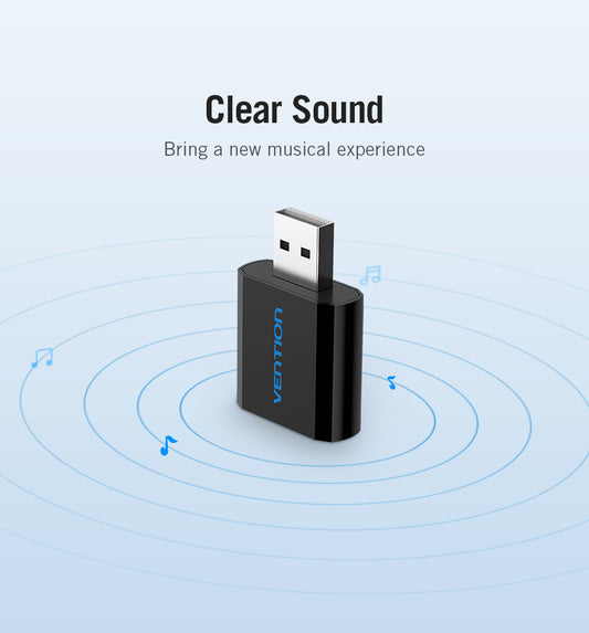 Vention USB Sound Card USB Audio Interface headphone Adapter Soundcard for Mic Speaker Laptop PS4 Computer External Sound Card