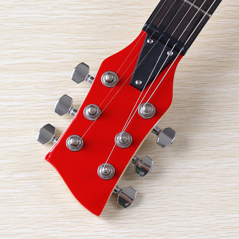 Good Quality Mini Electric Guitar Travel Guitar 34 Inch Basswood Body 6 Strings Wood Guitar High Gloss Red Blue Black Free Bag