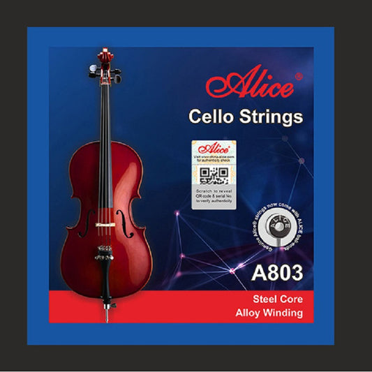 1 Sets Alice A803 Steel Core Nickel Silver Wound Cello Strings