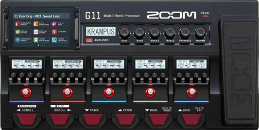 ZOOM G11 Guitar Multi-Effects Pedals Processor，Electric guitar integrated effect device, drum machine, loop recording