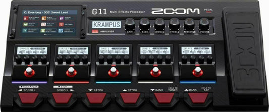 ZOOM G11 Guitar Multi-Effects Pedals Processor,Electric guitar integrated effect device, drum machine, loop recording