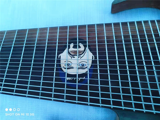 18-string electric guitar customized tree tumor veneer, mahogany xylophone body