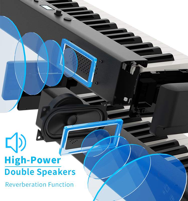 BORA BX5 88 Keys Smart Portable Digital Electronic Piano Hammer Action Keyboard With HIFI Independent Sound MIDI/USB