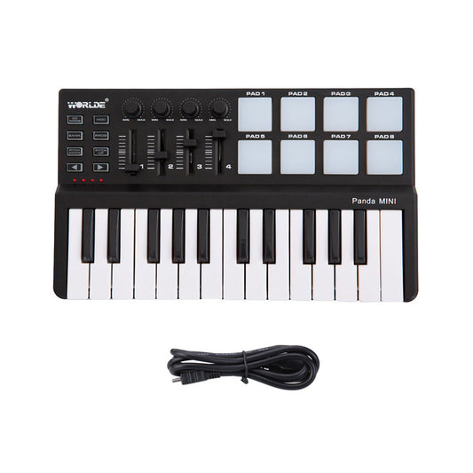 Portable mini 25-Key USB Keyboard and Drum Pad MIDI Controller Many Types of MIDI Keyboard Mats Keyboard Controller