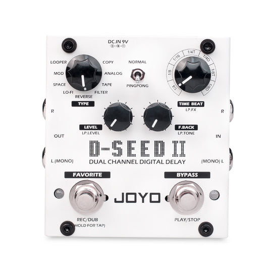 JOYO D-SEED-II Digital Delay Pedal For Electric Guitar Looper &amp; Delay Multi Effect Pedal TAP TEMPO Stereo Guitar Bass Pedal