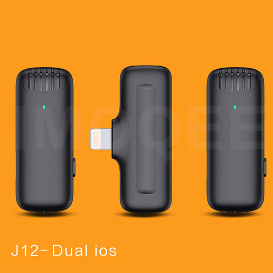 Professional Microphone Wireless Microphone Lavalier with Charging Compartment Recording Youtube Vlog Live for IOS Android J13