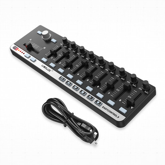 MIDI Controller EasyControl.9 Portable Mini USB 9 Slim-Line Control with 4 Programmable Memory Banks & 6 Transport Butto