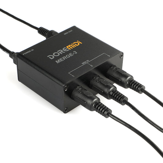 DOREMiDi MIDI MERGE-3 Guitar Five-pin Interface MIDI Host Box Adapter Converter