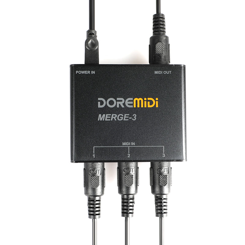 DOREMiDi MIDI MERGE-3 Guitar Five-pin Interface MIDI Host Box Adapter Converter