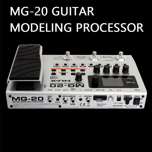 MG20 guitar modeling processor more than 60 models drum machine looper built-in tuner expression pedal electric guitar effects