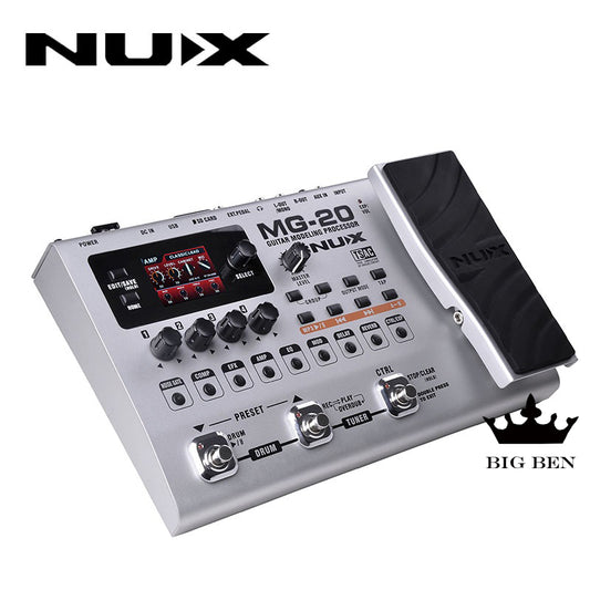 MG20 guitar modeling processor more than 60 models drum machine looper built-in tuner expression pedal electric guitar effects