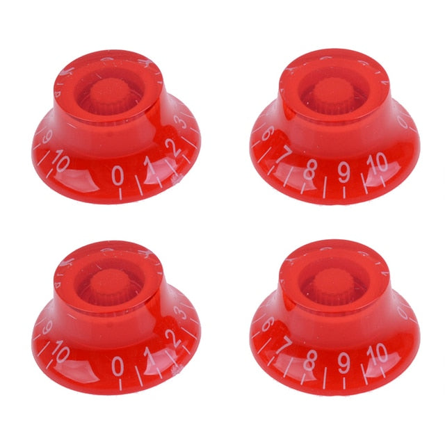 4pcs Colorful Top Hat Speed Control Plastic Material Transparent hand guitar knobs For Electric Guitar