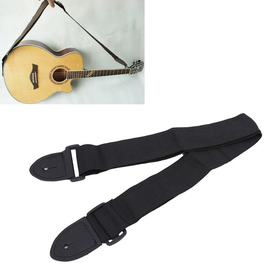 Guitar Strap  Leather Head Adjustable Shoulder Strap For Guitar Electric Guitar Bass Guitar Parts  Accessories Black New