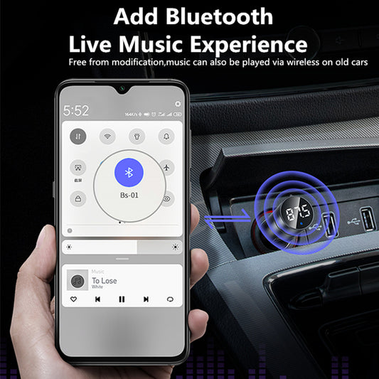 Baseus FM Transmitter Car Wireless Bluetooth 5.0 FM Radio Modulator Car Kit 3.1A USB Car Charger Handsfree Aux Audio MP3 Player