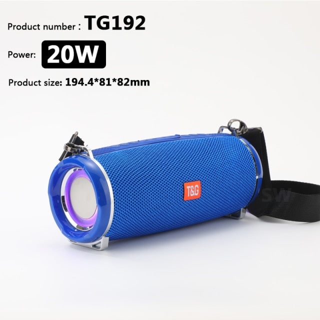 50W High Power Bluetooth Speaker TG187 Waterproof Portable Column For PC Computer Speakers Subwoofer Boom Box Music Center FM TF