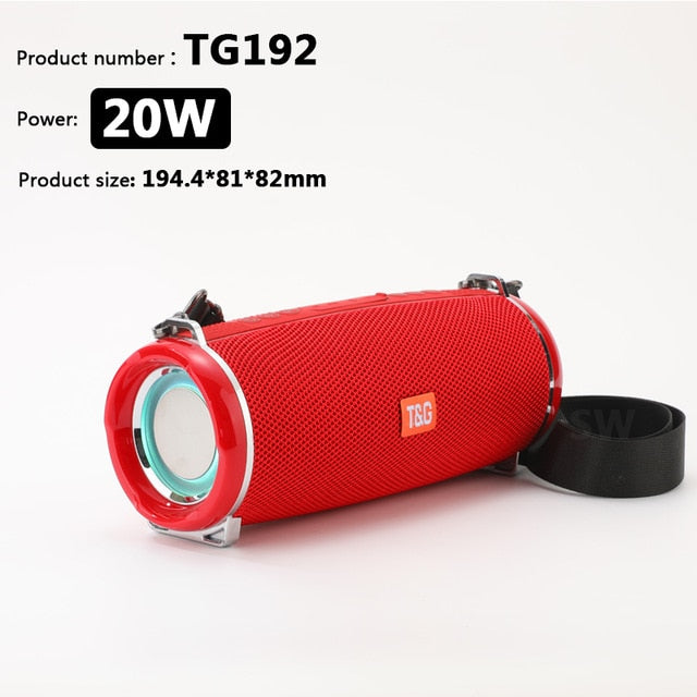 50W High Power Bluetooth Speaker TG187 Waterproof Portable Column For PC Computer Speakers Subwoofer Boom Box Music Center FM TF