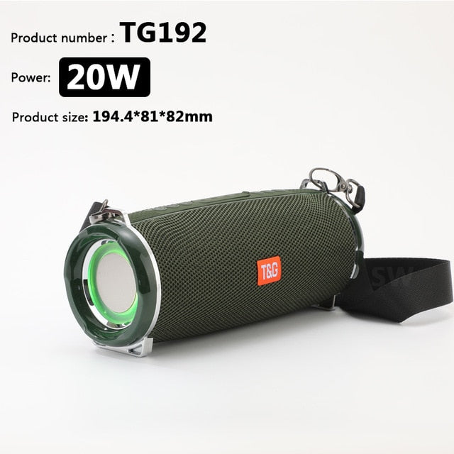 50W High Power Bluetooth Speaker TG187 Waterproof Portable Column For PC Computer Speakers Subwoofer Boom Box Music Center FM TF