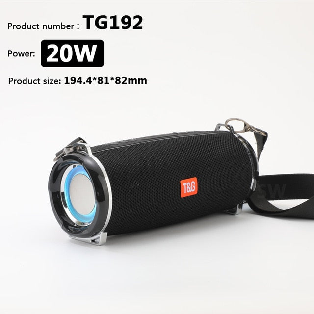 50W High Power Bluetooth Speaker TG187 Waterproof Portable Column For PC Computer Speakers Subwoofer Boom Box Music Center FM TF