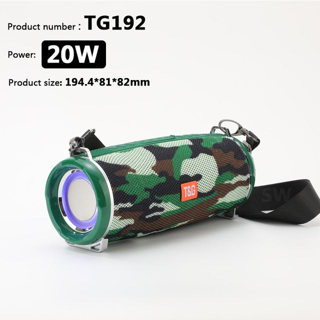 50W High Power Bluetooth Speaker TG187 Waterproof Portable Column For PC Computer Speakers Subwoofer Boom Box Music Center FM TF