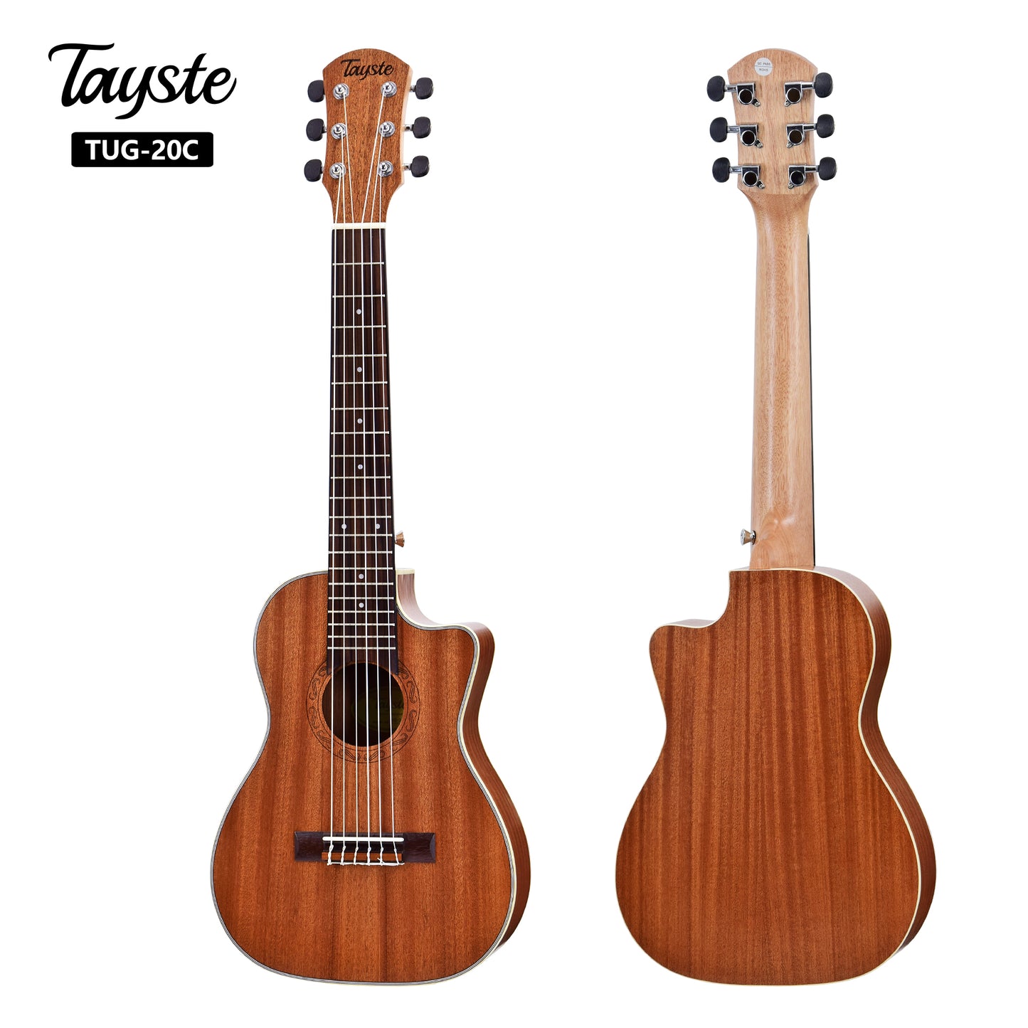 Guitalele Guilele 30 Inches Cutaway Sapele Mini Electric Guitarlele Baritone Acoustic Guitars 6 Strings Ukulele Travel Guitar