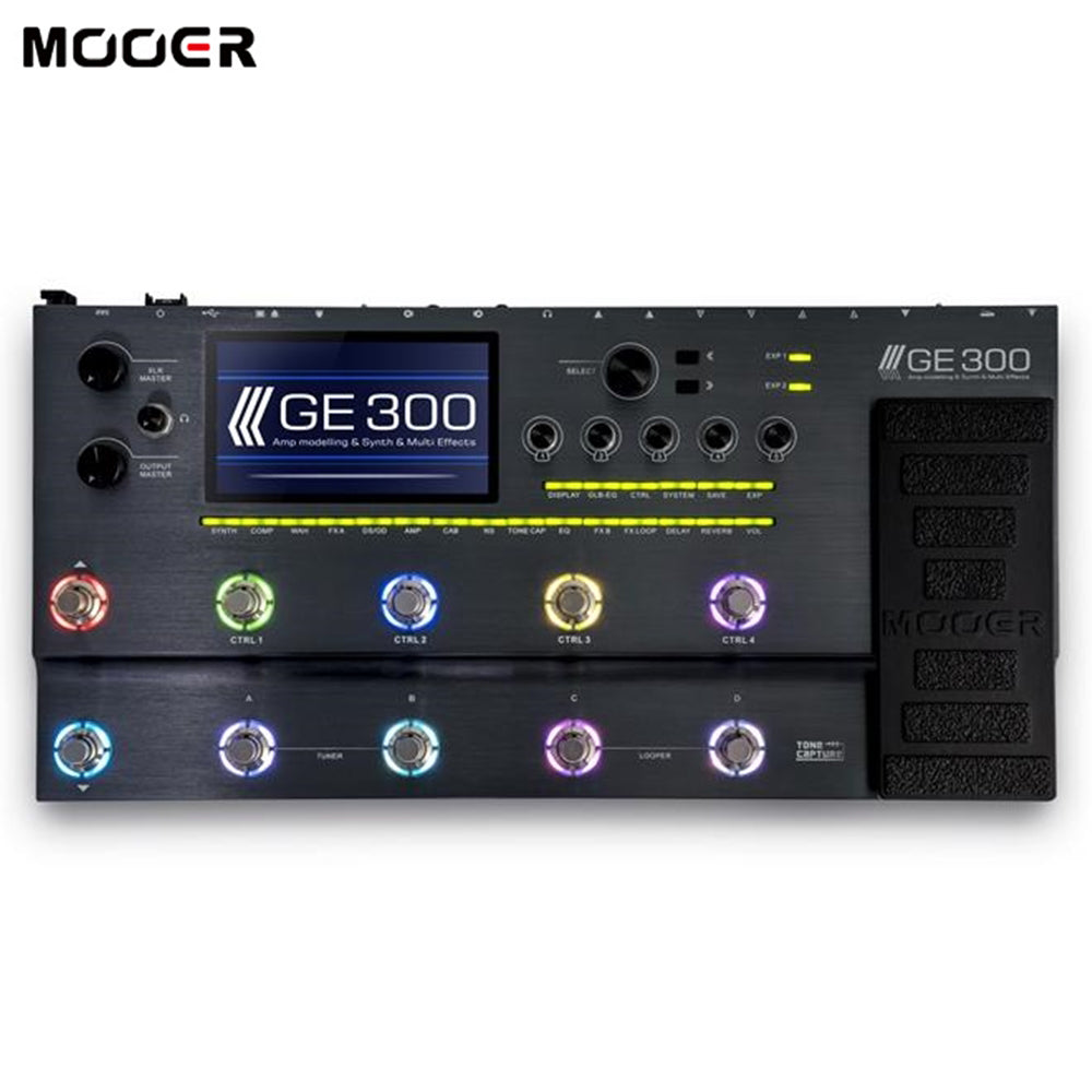 MOOER GE300 AMP Modelling Synth Multi-Effects Processor Guitar Pedal 108 Preamp Models 164 Effects Loop Recording (30 minutes)