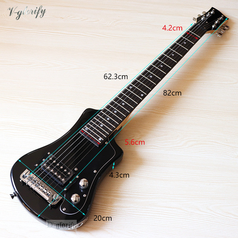 Good Quality Mini Electric Guitar Travel Guitar 34 Inch Basswood Body 6 Strings Wood Guitar High Gloss Red Blue Black Free Bag