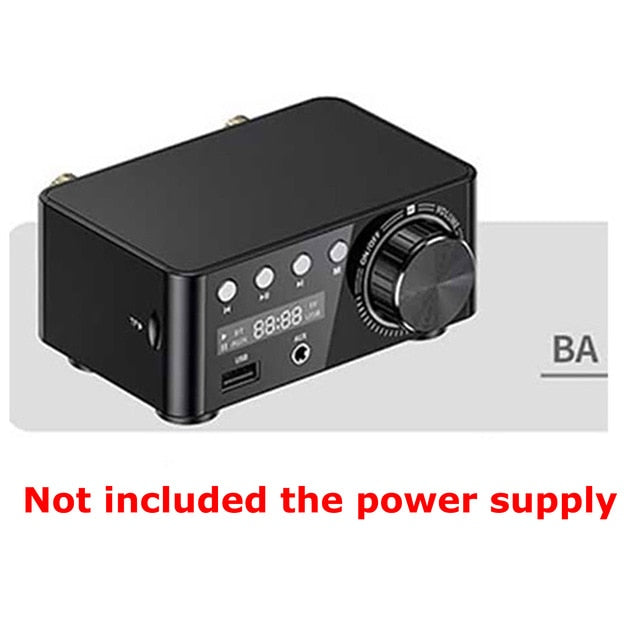 Mini Audio HiFi  Bluetooth 5.0 Power Class D Amplifier Tpa3116 Digital Amp  50W*2 Home Audio Car Marine USB/AUX IN