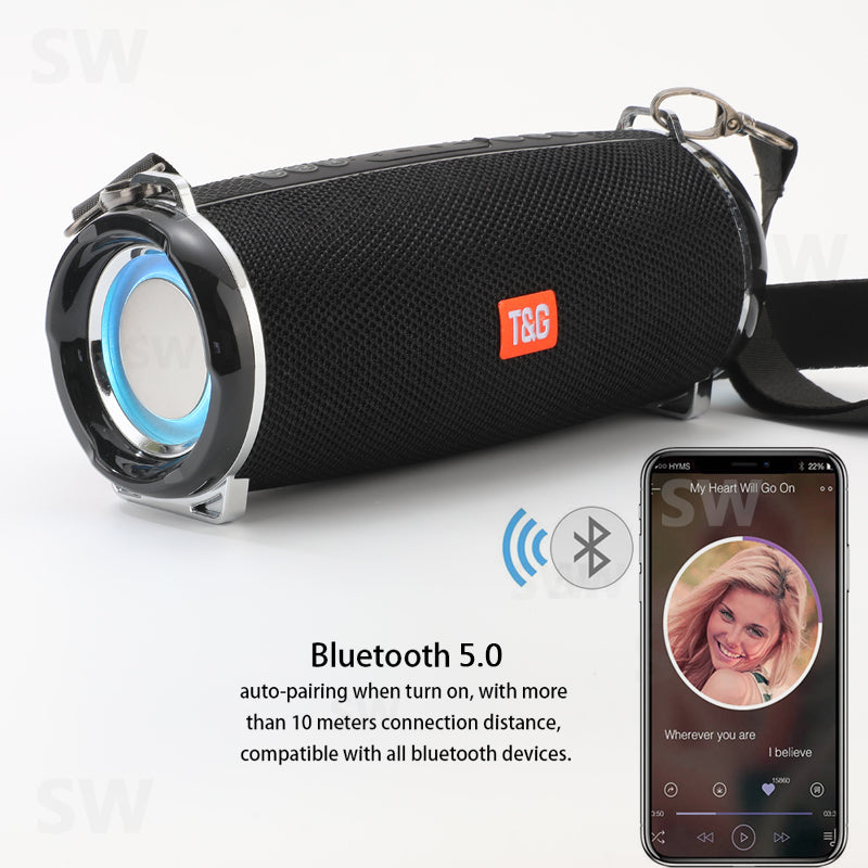 50W High Power TG187 Bluetooth Speaker Waterproof Portable Column For PC Computer Speakers Subwoofer Boom Box Music Center FM TF