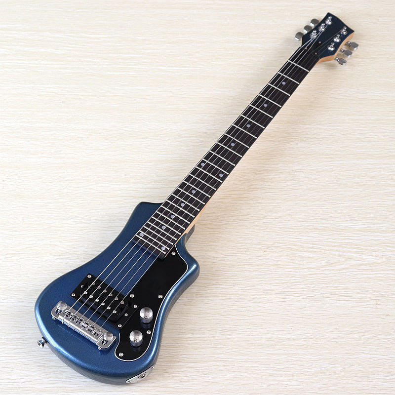 Good Quality Mini Electric Guitar Travel Guitar 34 Inch Basswood Body 6 Strings Wood Guitar High Gloss Red Blue Black Free Bag