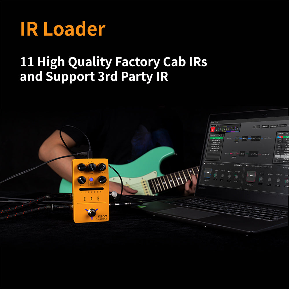 FLAMMA FS07 IR Cabinet Simulation Pedal Cab Simulation Guitar Effects Pedal  Impuse Response Loader 7 Presets 11 Factory IR