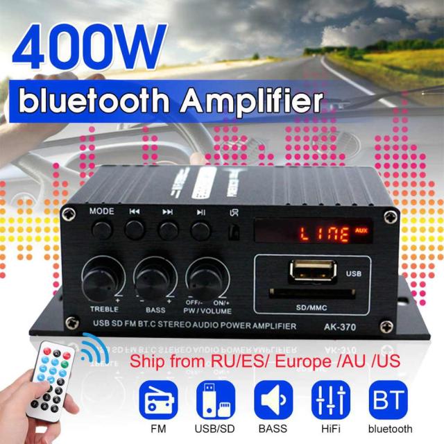 AK35 800W Home Digital Amplifiers Audio 110-240V Bass Audio Power bluetooth Amplifier Hifi FM USB Auto Music Subwoofer Speakers