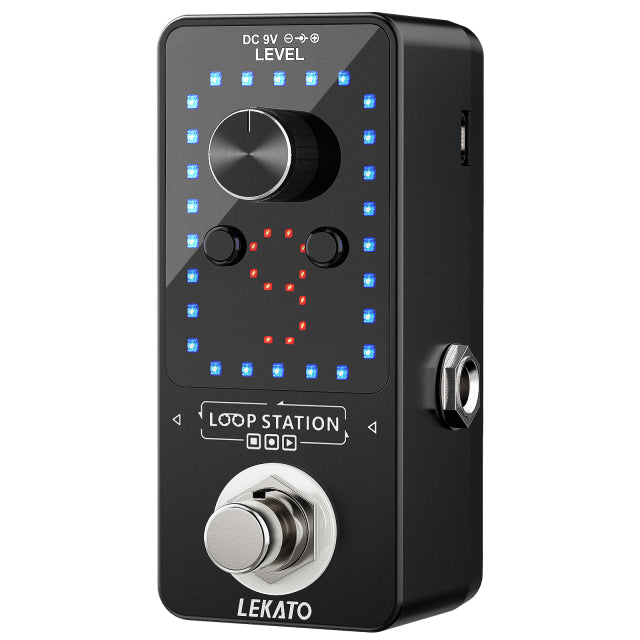 LEKATO Looper Guitar Pedal Loop Electric Guitar Effect Pedal True Bypass 9 Slot Wave Loop Record 40 Mins Looping F/S Guitar Part