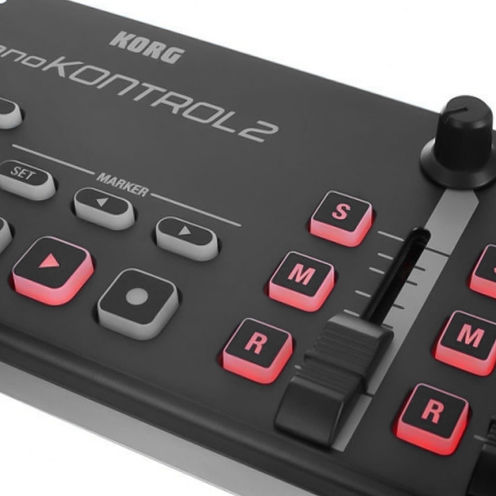 KORG nano KONTROL2 Slim-Line USB Controller Portable MIDI Control Surface with USB Cable