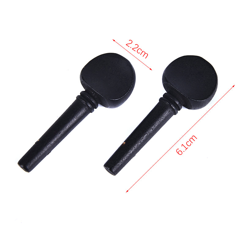 4Pcs 4/4 Ebony Cello Pegs Black Shaft Handle Musical Instruments Solid Cello Accessories Tool