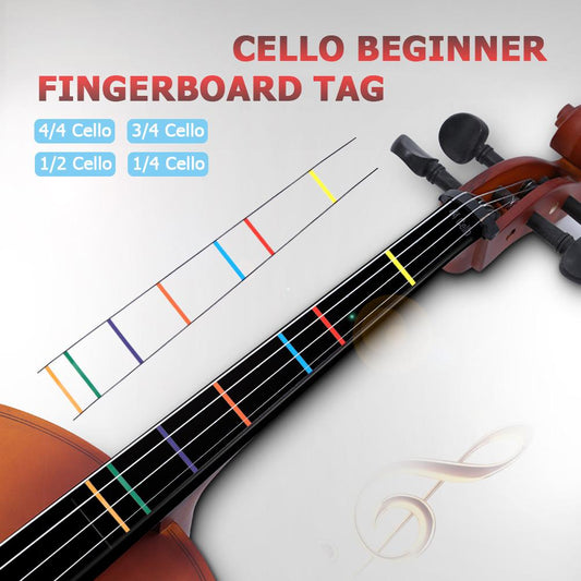 Cello Position Marker Decal Fingerboard Fret Guide Label ProFinger Chart Beginner White Beginner Cello Sticker Accessories White