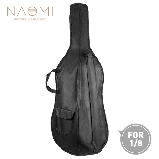 NAOMI Portable 1/8 1/4 1/2 3/4 4/4 Cello Soft Bag Case Full Size Cello Gig Bag Durable Cello Bag