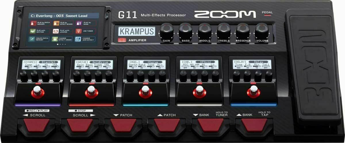 ZOOM G11 Guitar Multi-Effects Pedals Processor，Electric guitar integrated effect device, drum machine, loop recording