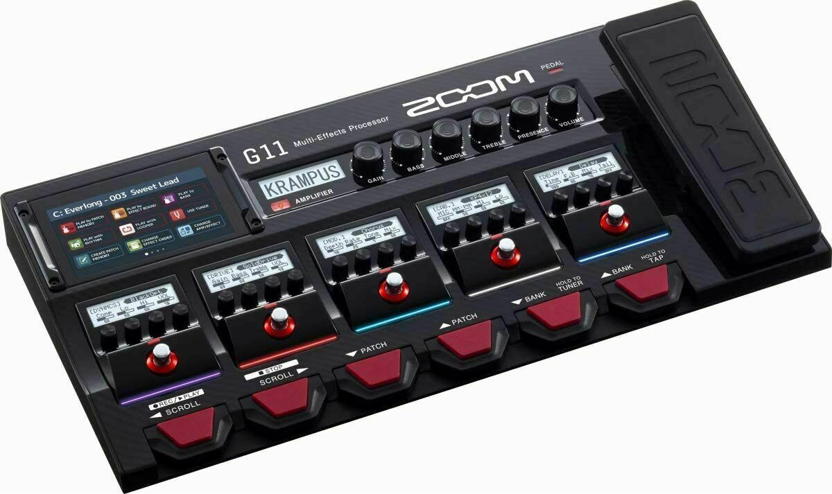 ZOOM G11 Guitar Multi-Effects Pedals Processor，Electric guitar integrated effect device, drum machine, loop recording