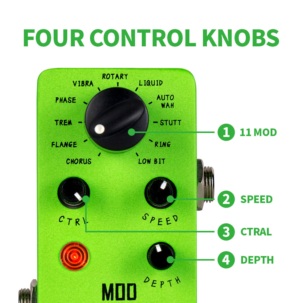 FLAMMA FC05 Modulation Multi Effects Pedal  Mod Guitar Pedal 11 Modes Chorus Flanger Phaser Tremolo Auto Wah