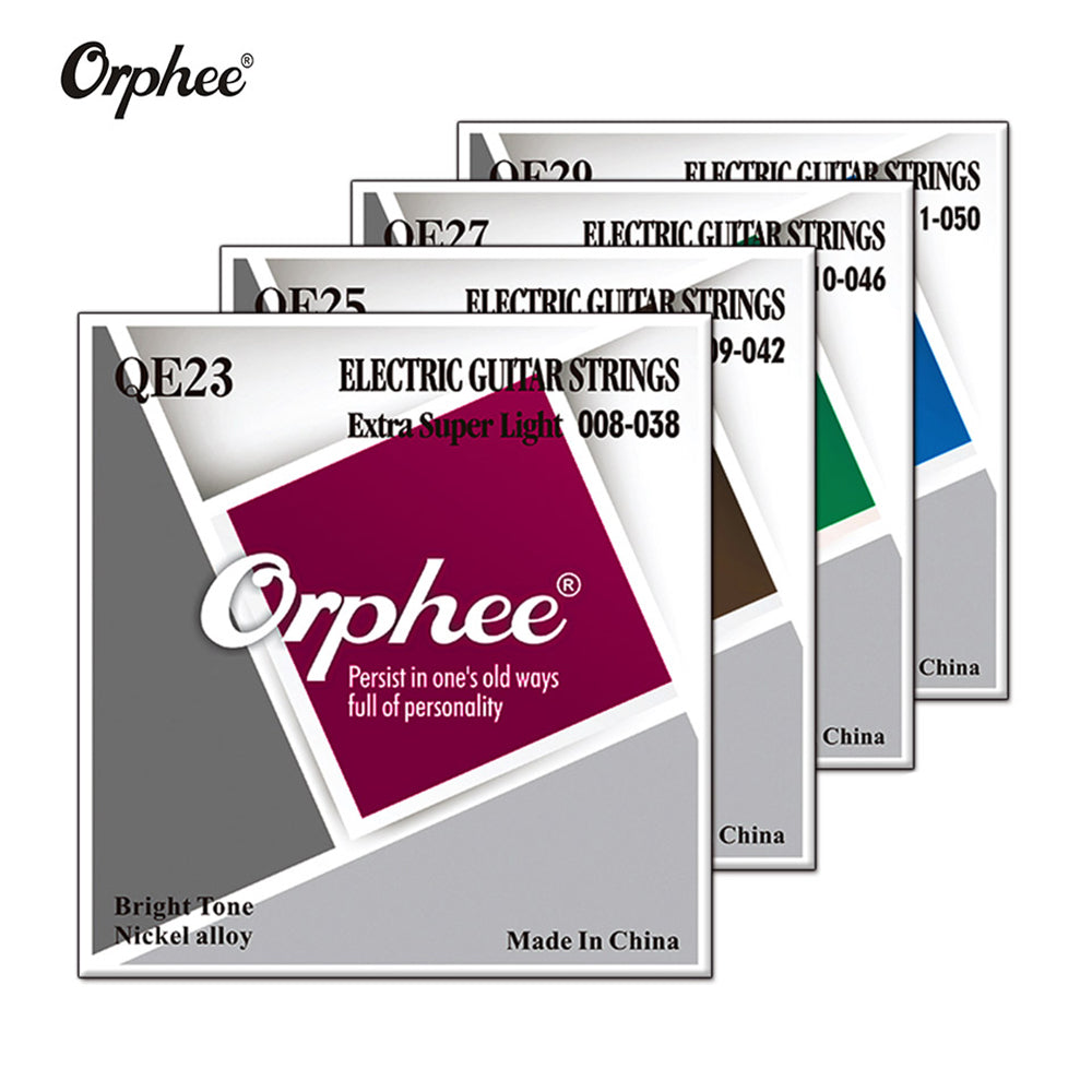 Orphee Electric Guitar Strings QE Series Nickel Alloy Plated Professional Metal for Electric Guitar String Set Music Accessories