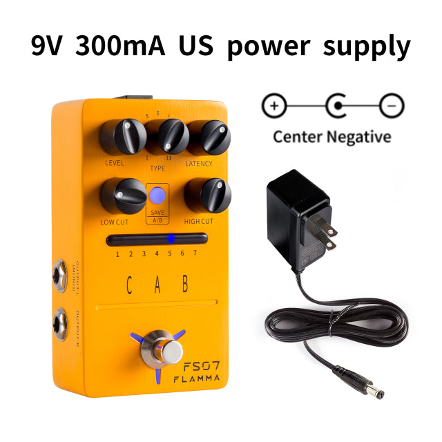 FLAMMA FS07 IR Cabinet Simulation Pedal Cab Simulation Guitar Effects Pedal  Impuse Response Loader 7 Presets 11 Factory IR