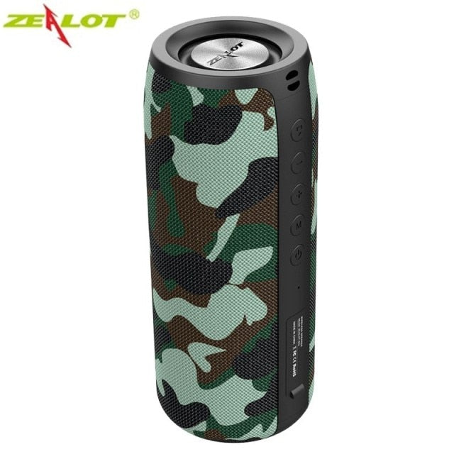 ZEALOT Powerful Bluetooth Speaker Bass Wireless Portable Subwoofer Waterproof Sound Box Support TF, TWS, USB Flash Drive