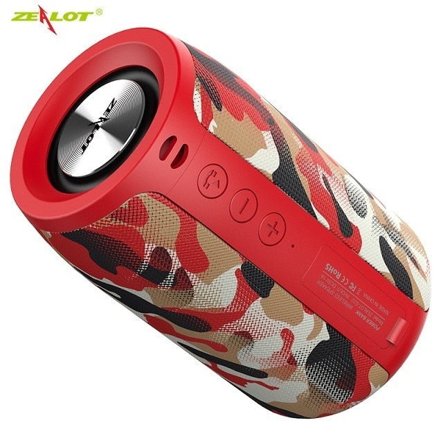 ZEALOT Powerful Bluetooth Speaker Bass Wireless Portable Subwoofer Waterproof Sound Box Support TF, TWS, USB Flash Drive