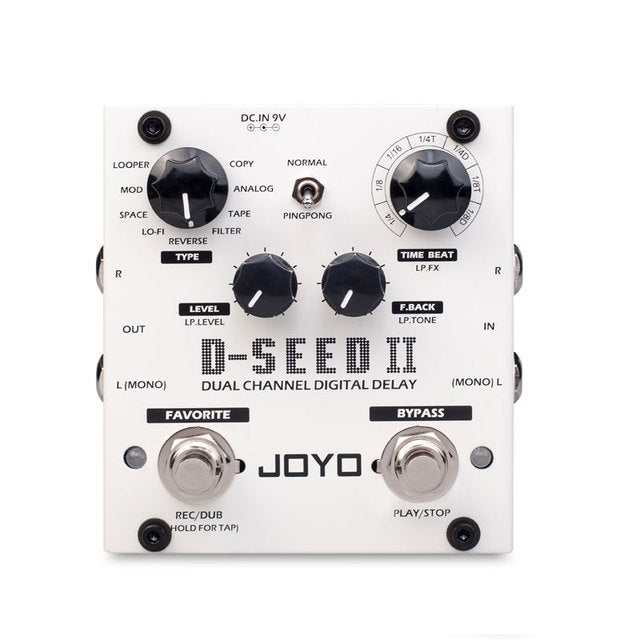 JOYO D-SEED-II Digital Delay Pedal For Electric Guitar Looper &amp; Delay Multi Effect Pedal TAP TEMPO Stereo Guitar Bass Pedal