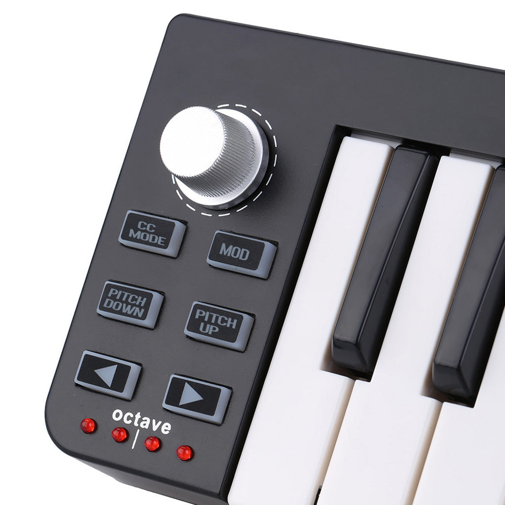 25 Portable Keyboard Mini 25-Key USB MIDI Controller USB Bus Powered Electric Audio Equipment